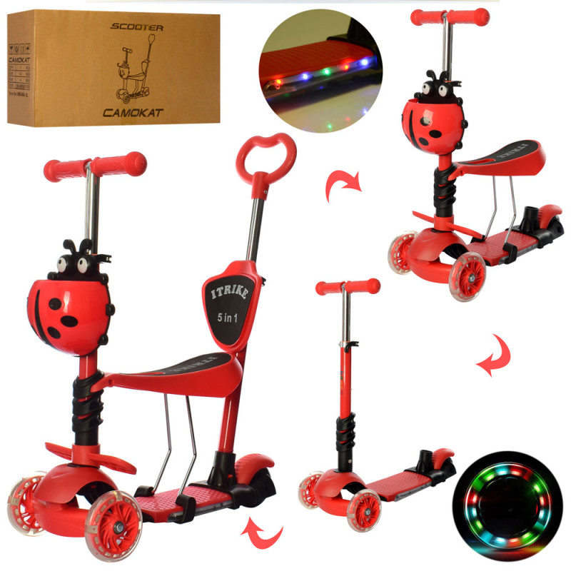 Самокат 5в1 iTrike Maxi JR 3-077-R (red) Самокат 5в1 iTrike Maxi JR 3-077-R (red)